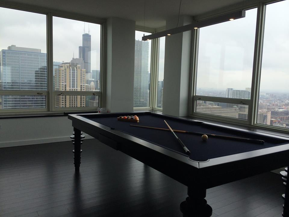 Contemporary Dining Room Pool Table 5
